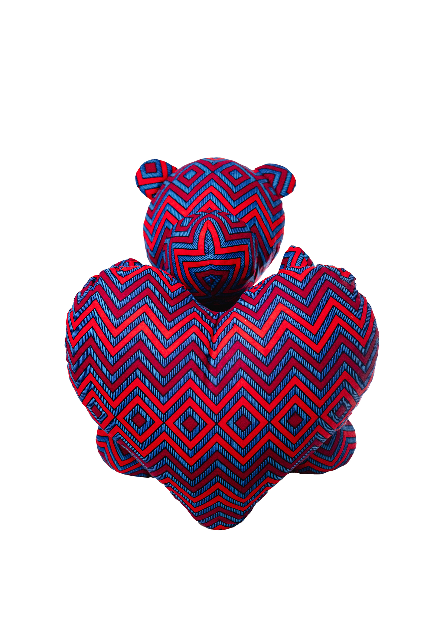 Coussin coeur Wax Bazaar x Myriam Maxo