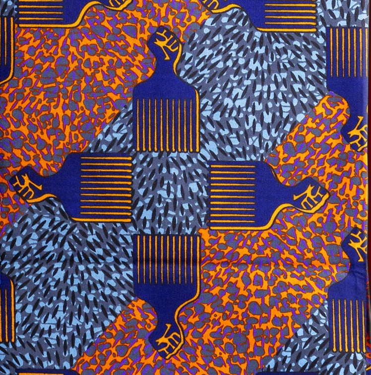 Wax congolais Peigne Afro