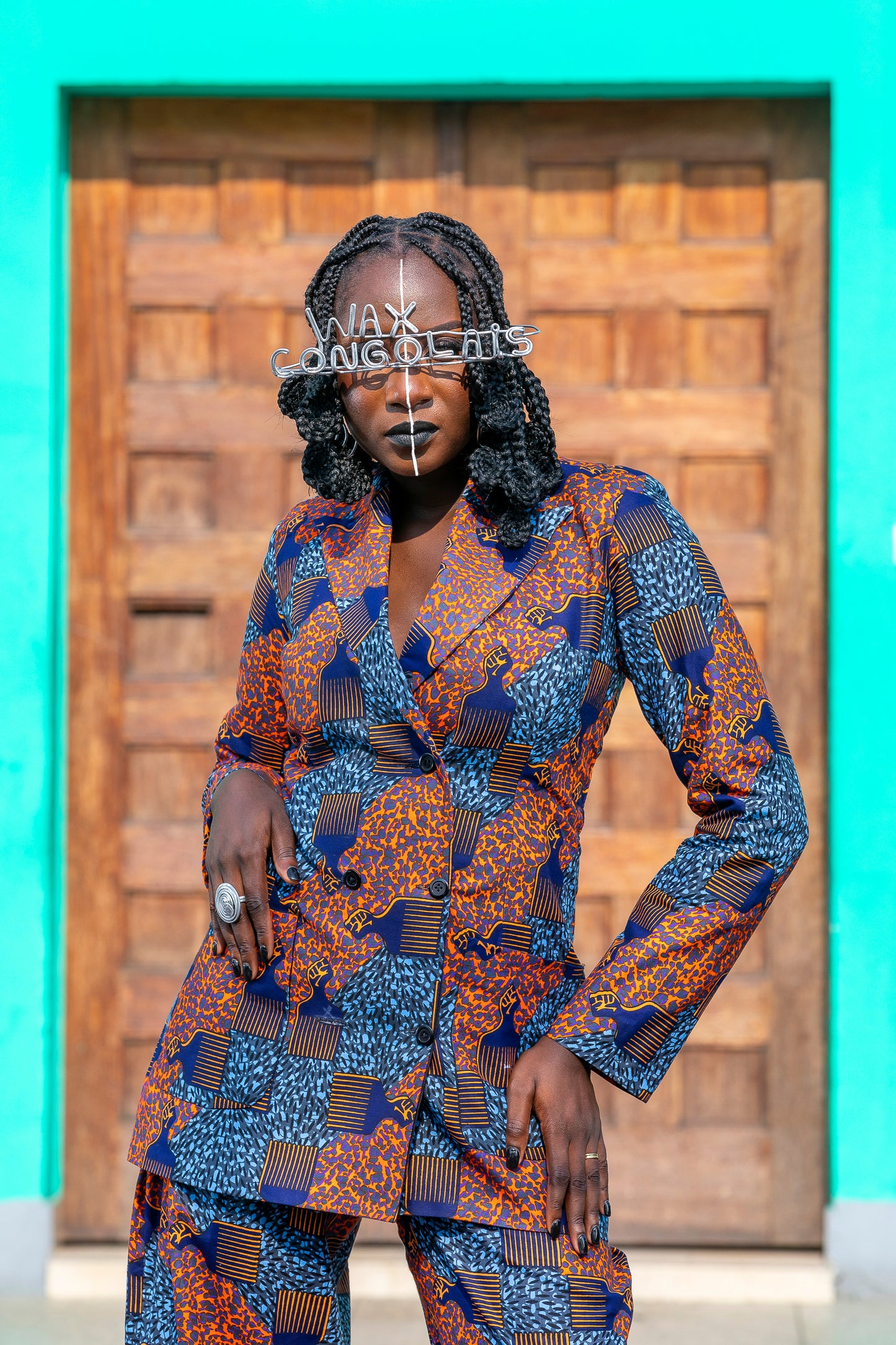 Wax congolais Peigne Afro