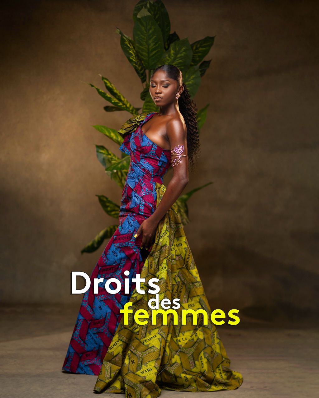 Pagne wax congolais Droits des Femmes couleurs pop WaxBazaar