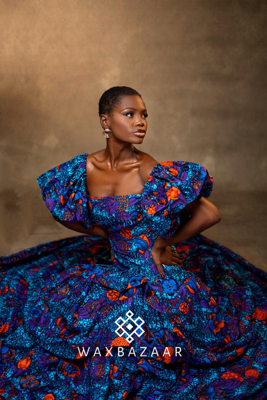 Wax Congolais "Oui Je Peux" – Pagne Africain Floral & Inspirant