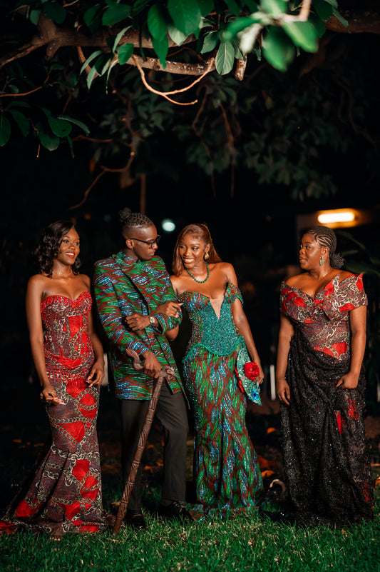 Pagne wax congolais Les Chaînes de l'Amour motif entrelacé union WaxBazaar