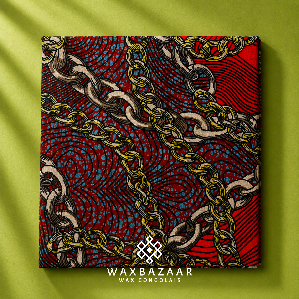 Wax Congolais "Les Chaînes de l'Amour" – Pagne Africain Union & Élégance| WaxBazaar