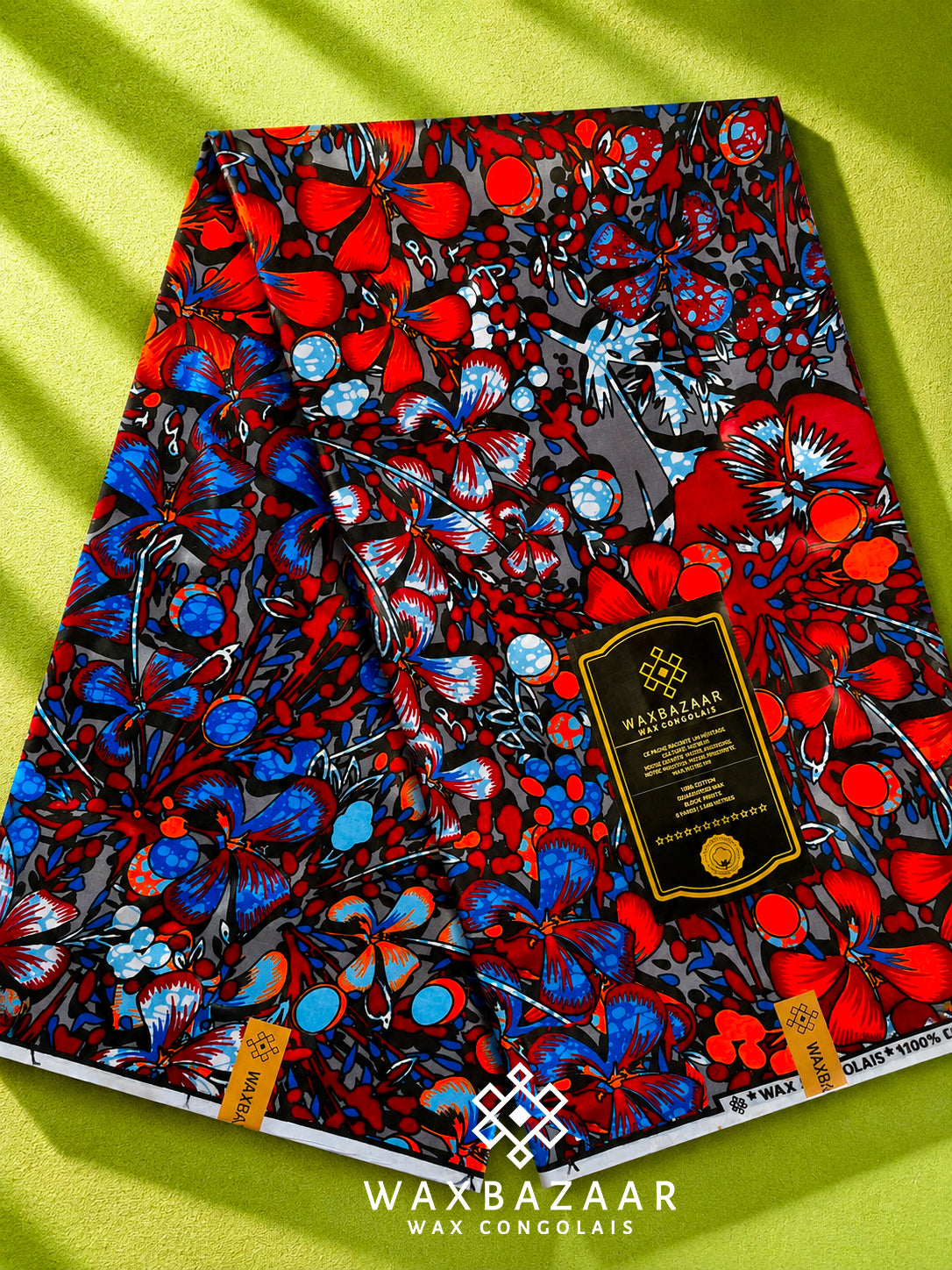 Wax Congolais "Kassala" – Pagne Africain Nature Symphonie Couleurs | WaxBazaar