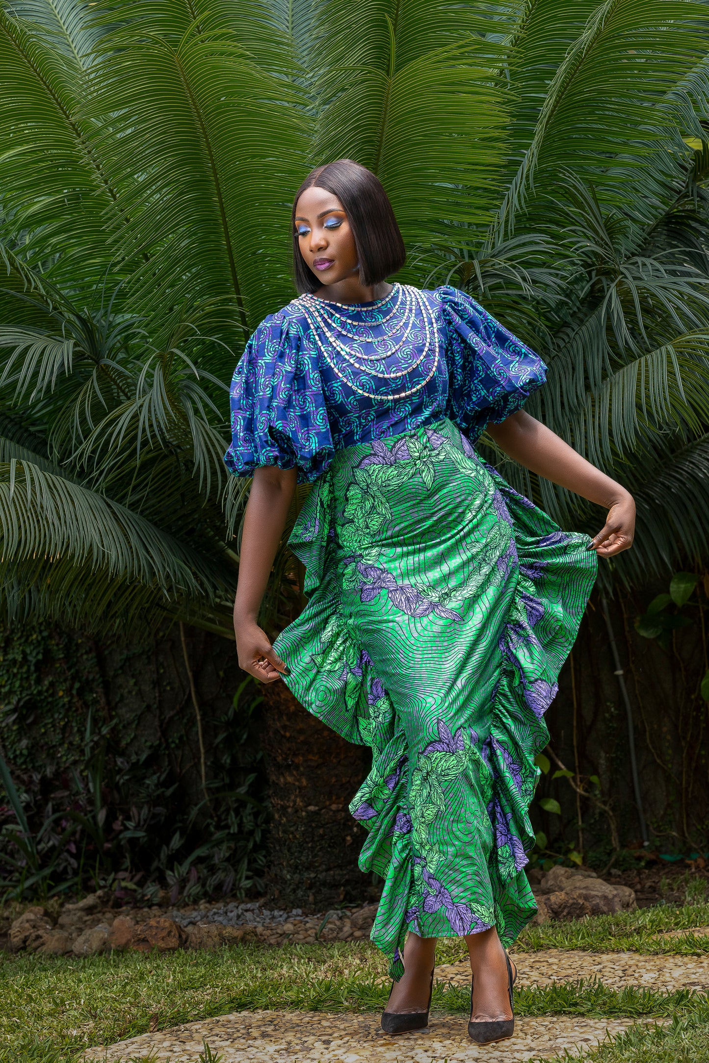 Wax congolais Hekima – Pagne Africain Floral | WaxBazaar