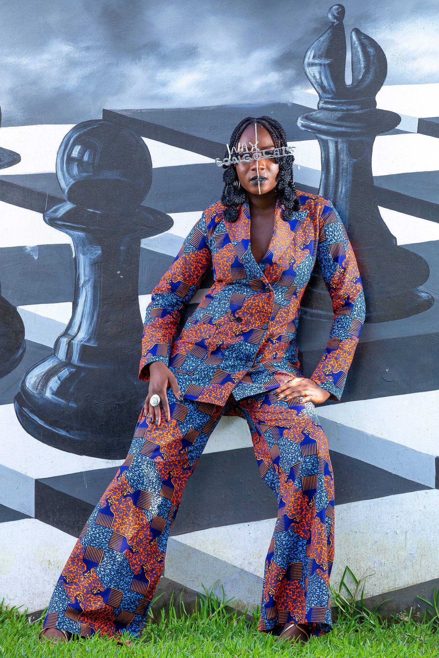 Wax congolais Peigne Afro