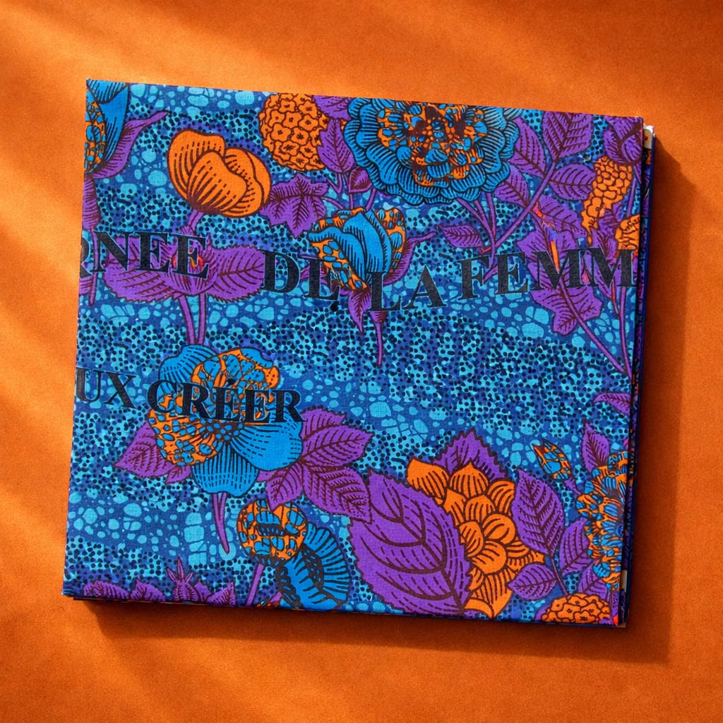 Wax Congolais "Oui Je Peux" – Afrikanischer Blumen- & Inspirations-Pagne