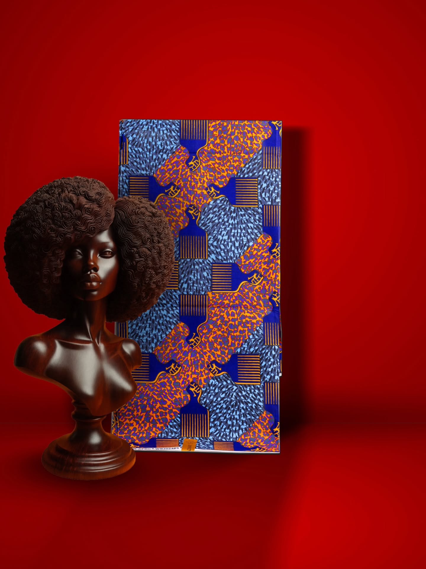 Blazer Femme Wax Africain "Peigne Afro" – Veste 6 Boutons Doublée Coton | WaxBazaar
